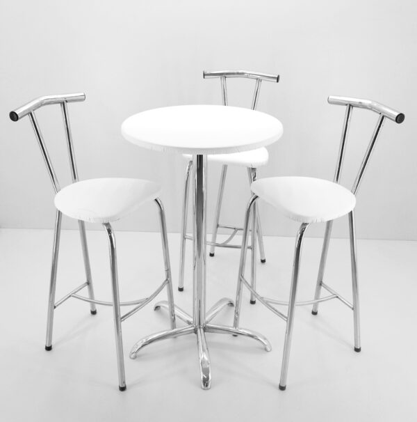 Mesa alta + 3 taburetes (Modelo segun disponibilidad)
